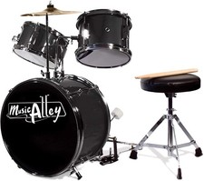 Kids Drum Set 3 Piece with Sticks & Throne Seat - Beginner Drum Kit for Children picture