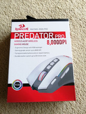 Redragon M612WG-RGB-PRO Predator Gaming Optical Mouse 8000 DPI White NEW picture