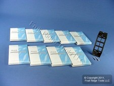 10 Leviton Quickport Onyx Black Acenti 6Port Polymer Wallplate Inserts AC646-ONX picture