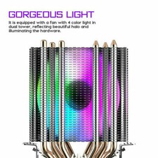 High Performance 6 Copper Heatpipe CPU Heatsink Cooler RGB Fan For LGA Aigo 3Pin picture