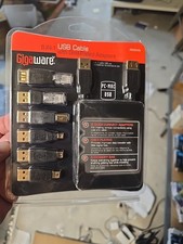 *NEW* GIGAWARE 6-IN-1 USB CABLE WITH GOLD PLATED ADAPTERS-PC-MAC-2602045 picture