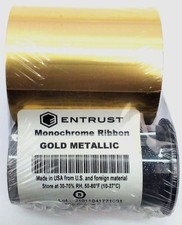 Entrust 525900-015 Sigma DS1 Print Ribbon Kit Monochrome Gold Metallic Genuine picture