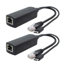2pack 5v Gigabit Poe Splitter Usb Type C 48v To 5v 2.4a Adaper Ieee 802.3af Comp picture