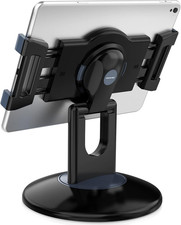 Abovetek Retail Kiosk Ipad Stand, 360° Rotating Commercial POS Tablet Stand, Fit picture