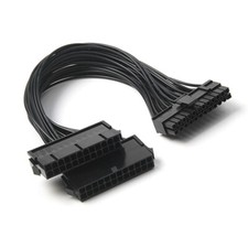 24Pin 20+4pin Dual PSU ATX Power Supply Adaptor Cable Connector For Mining picture