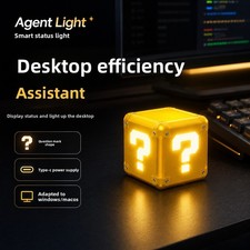 Question Mark Cube LED Desktop Status Light Type‑C Powered Desk Ambient Lamp picture