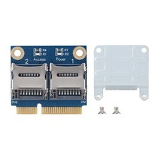 Mini PCIe To Dual Micro Secure Digital Memory Adapter Card Converter Extend ABEX picture