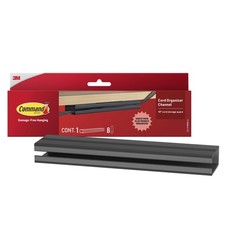 Command Cord Organizer Channel, 10.1 inches x 1.2 x 0.1 inches, Black picture