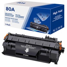 1-4PK CF280A Black Toner For HP 80A Toner LaserJet Pro 400 M401n M401dn M425dw picture