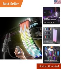 Aurora Pro RGB Cable Cover with 108 Addressable LEDs, RGB Power Cable Cover f... picture