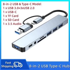 8 in 2Port USB-C Hub Adapter - 5G Speed Multi Splitter for PC, Laptop & MacBook picture