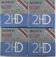 Lot of 4 10 Packs Sony 10 MFD-2HD Floppy Disks IBM Formatted Rare Package picture