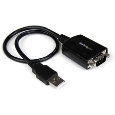 StarTech 1ft USB to RS232 Serial DB9 Adapter Cable with COM Retention picture