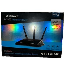 NIGHTHAWK AC1900 Smart WIFI Router MU-MIMO NETGEAR Black Model #R6900P picture