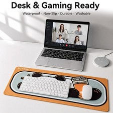 Panda Mouse Pad Large Gaming Non-Slip Extended Keyboard Desk Mat PC 70CMx30CM picture