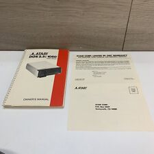 Original Atari OWNERS MANUAL for 1050 disk drive w/DOS 2.5  And Warranty Card picture