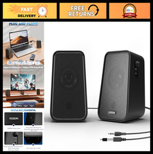 Compact USB Computer Speakers with Enhanced Bass, Volume Control & Headphone Jac picture