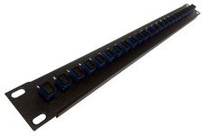 24 Port SC Fiber Patch Panel Singlemode Blue Couplers Loaded 1u 19