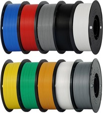 Kingroon PLA 3D Printer Filament, 10 Rolls, Dimensional Accuracy +/- 0.02 mm, 1k picture