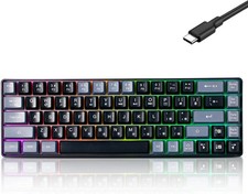 60% RGB Wired Gaming Keyboard 68 Keys Mechanical Feel Compact for PC Mac picture