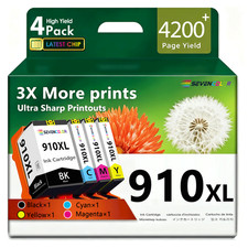 910XL Black and Color Combo Pack(4Pack) to use with OfficeJet Pro 8028e Printers picture