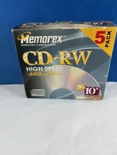 Memorex 5 Pack High Speed CD-RW 8x-10x Data 650MB/Mo 74 Minute NEW other picture