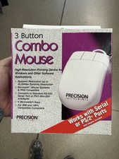 Vintage Precision Instruments 3 Button Combo Mouse Serial RS-232 PS/2 NIB NOS picture