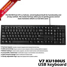 V7 KU100US USB Keyboard With Ps/2 Adapter Black picture