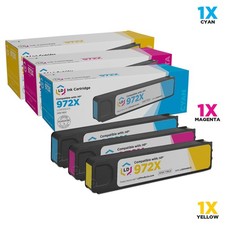 LD 3pk Comp Ink Color Cartridge Set for HP 972X 972 XL PageWide Pro 577z 452dn picture