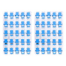 - 50 pcs LC Fiber Optic Coupler Adapter LC to LC Coupler Duplex Singlemode (S... picture