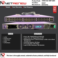 X460-G2-48P-GE4 Extreme Networks Summit  48-Port Gigabit Network Switch picture