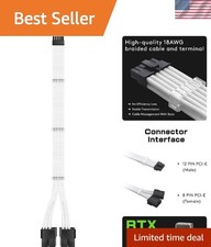 Durable 18AWG RTX 3000 PCIe 12 Pin to Dual 8 Pin Cable for Clean Power Routing picture