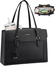 Laptop Tote Bag for Women,Computer Work Bag with Large Cup Holder,15.6 picture