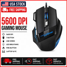 USB Wired Gaming Mouse 5600 DPI 7 Button LED RGB Optical Mouse for PC Laptop picture