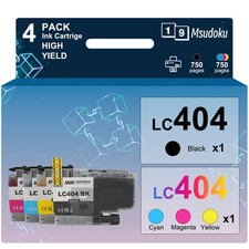 4PK LC404 LC404XL Ink Cartridges for Brother MFC-J1205W MFC-J1215W MFC-J1205W XL picture