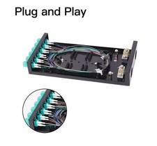 3-Pack LC-UPC 6 Duplex 12 Port Wall Mount Fiber Enclosure with Splice Tray Si... picture