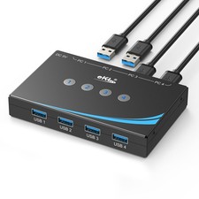 USB 3.0 Switch 4 Computers Share 4 USB 3.0 Ports USB Switcher for PC Laptop M... picture