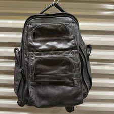 Tumi Genuine Leather Backpack Multi Pocket Vintage Utility Travel Soft picture