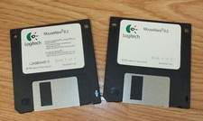 Vintage 1998 Logitech MouseWare 8.2 Floppy Disk 1 & 2 For Older Computers *READ* picture