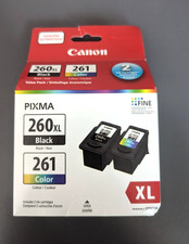 Canon PG-260XL Black & CLI-261 Color Ink Cartridges 2-Pack OEM Genuine Sealed picture