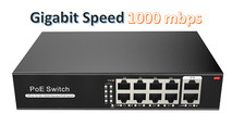 8 Port Gigabit PoE Switch +2 Gigabit Uplinks, Max Output 120W, 803.af/at 30w max picture
