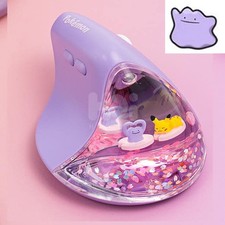 Pokemon Genuine Ditto Pikachu Bluetooth Vertical Mouse 2.4Ghz Wireless Mouse picture