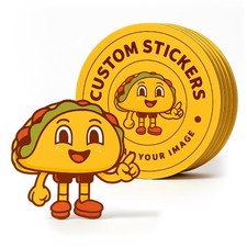 Custom Die Cut Waterproof Vinyl Stickers Yellow Individual Personalized Shape picture