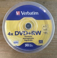 26 Verbatim Blank 4X DVD+RW Logo Branded 4.7GB Rewritable DVD Disc picture