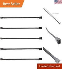 Versatile 4-Pin/3-Pin PWM Fan Extension Cables - 5-Pack for Efficient Cooling picture