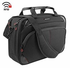 Laptop Bag 15.6 Inch Laptop Briefcase Laptop Messenger Bag Water (Black/Red) picture