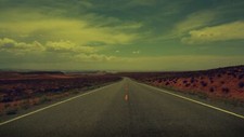 Landscape nature road clouds desert highway hills filter Custom Gaming Mat Desk picture