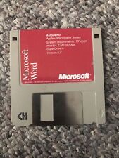 VTG Microsoft Word v 5.0 Auto Demo Apple Macintosh Floppy Disk Rare 3.5” 1991 picture