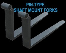HYSTER FORKLIFT SHAFT MOUNTED FORKS 2.36X6X48 4 FT PIN BAR TYPE 17K Lbs Capacity picture