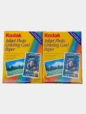 2Pk Kodak Inkjet Photo Greeting Card Paper • 8.5 x 11” W/Envelopes. 106-2330 New picture
